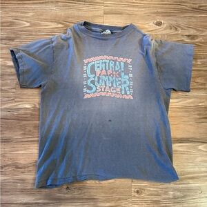 1990s vintage Hanes sun faded distressed central park summer stage tee